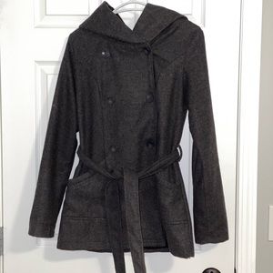 Size Small Kenneth Black Wool Blend Peacoat